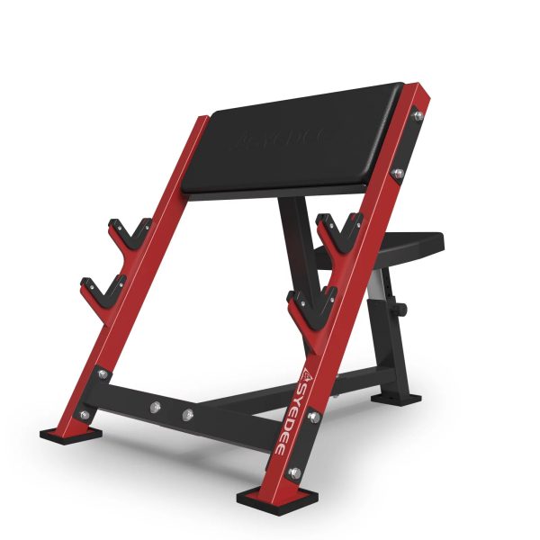 Syedee Preacher Curl Bench, Red